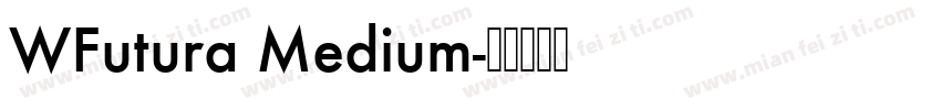 WFutura Medium字体转换